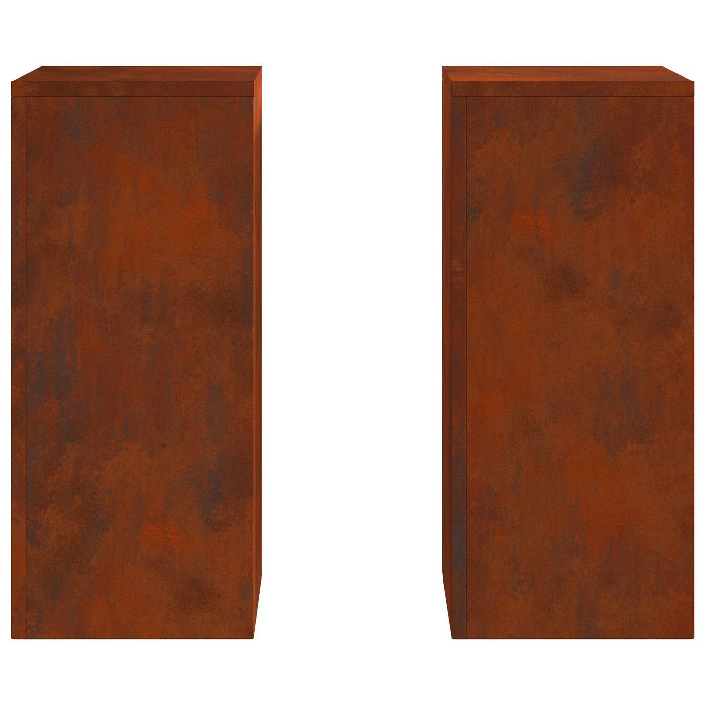 Plant Stand 2 pcs Rusty 24 x 24 x 55 cm Weathering Steel