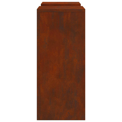 Plant Stand 2 pcs Rusty 24 x 24 x 55 cm Weathering Steel