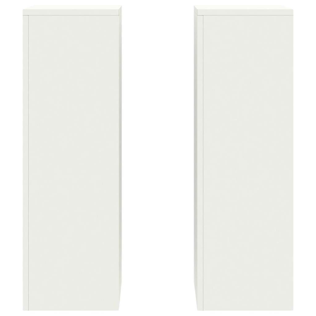 Plant Stand 2 pcs White 24 x 24 x 75 cm Steel