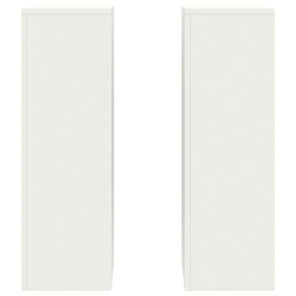 Plant Stand 2 pcs White 24 x 24 x 75 cm Steel