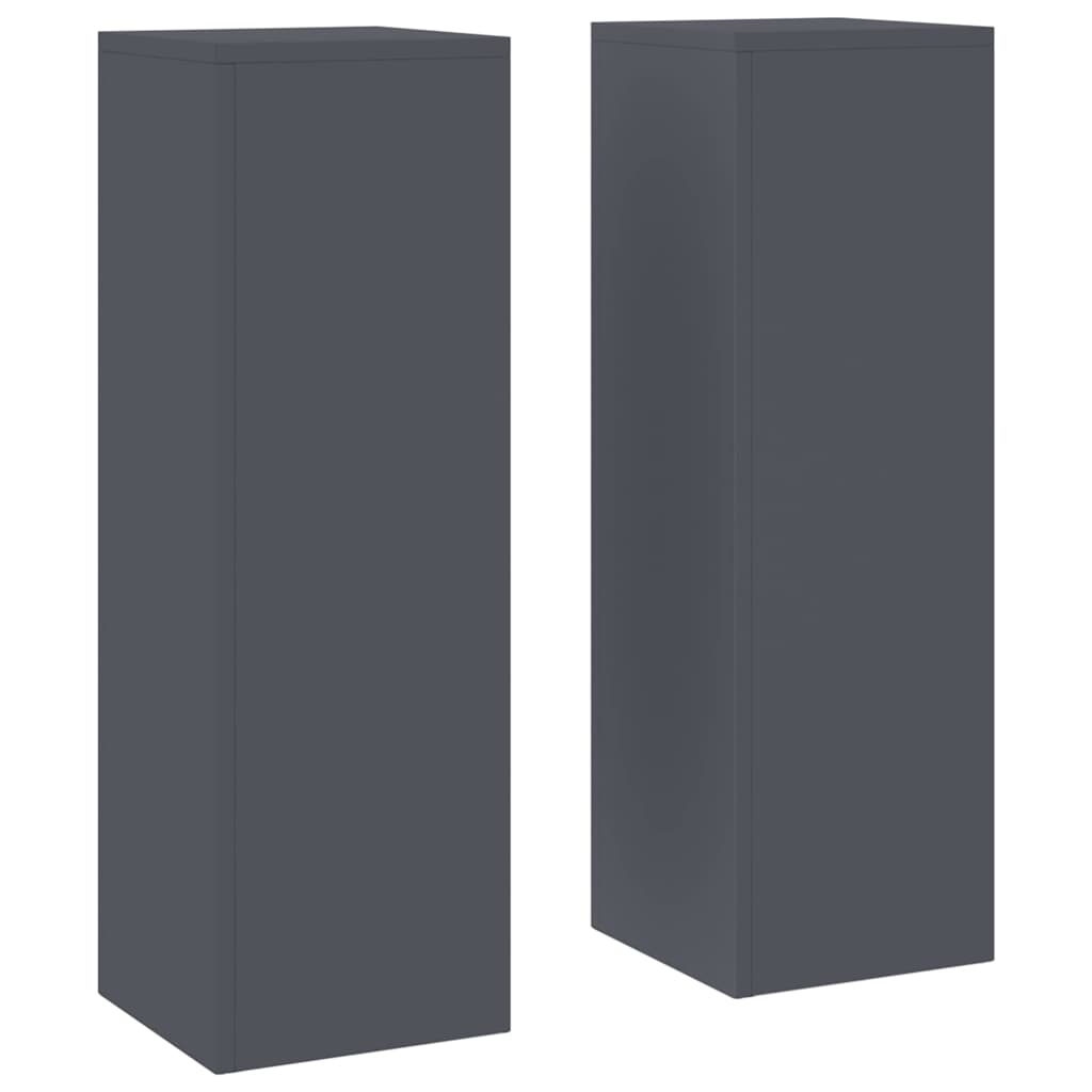 Plant Stand 2 pcs Anthracite 24 x 24 x 75 cm Steel