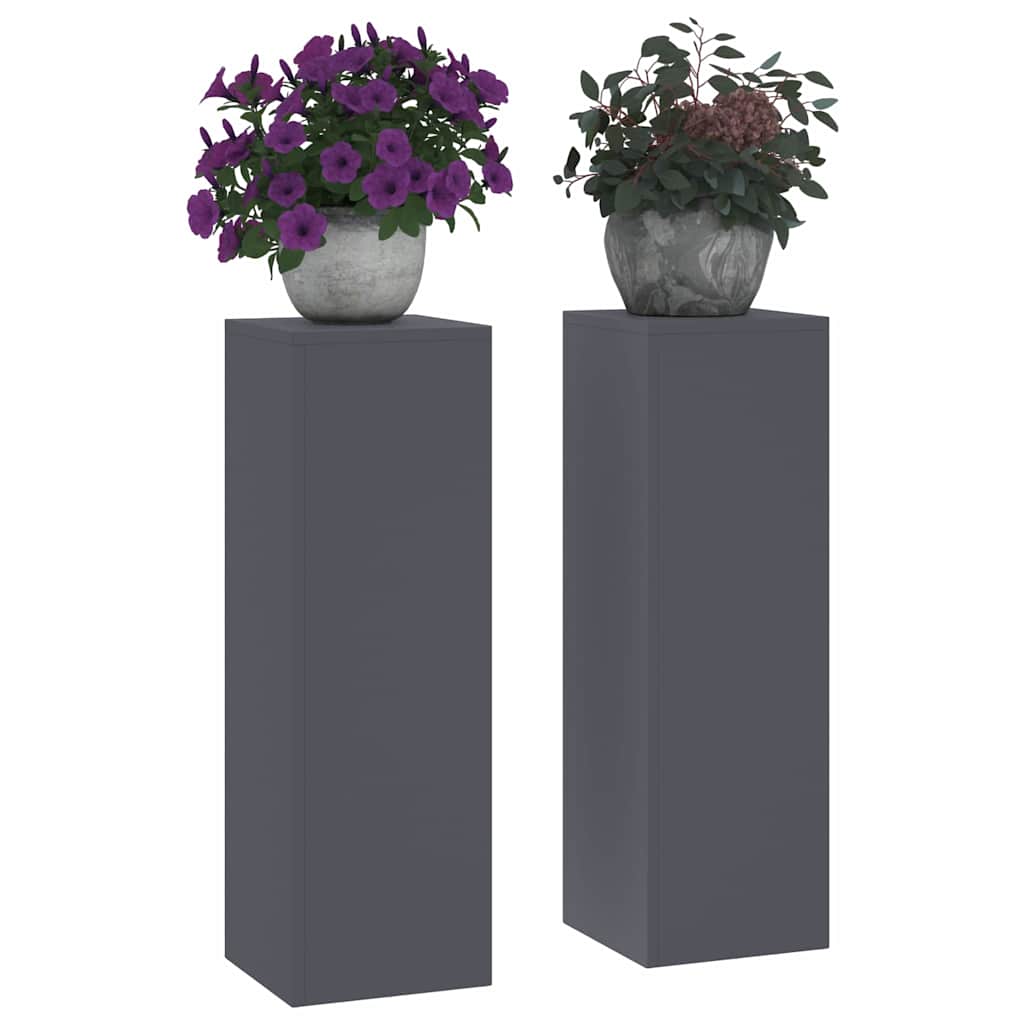 Plant Stand 2 pcs Anthracite 24 x 24 x 75 cm Steel