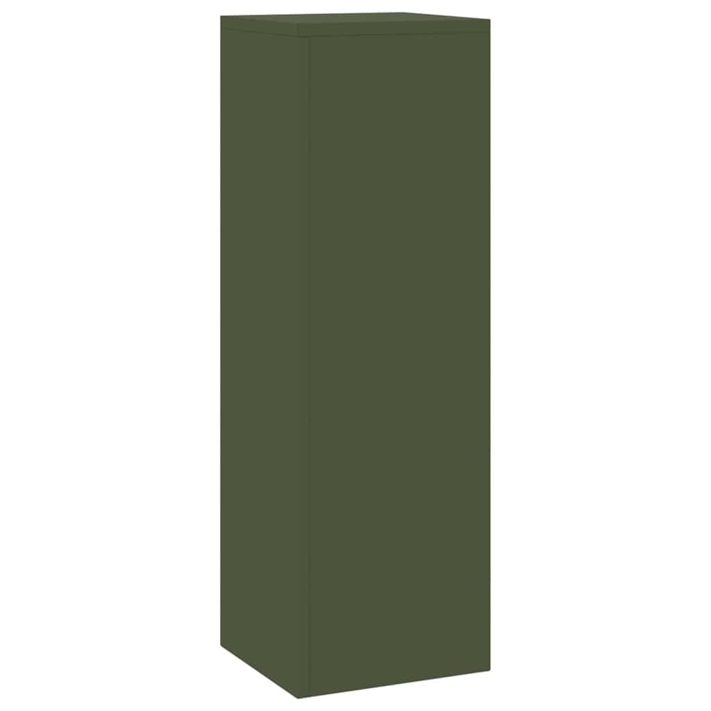 Plant Stand 2 pcs Olive green 24 x 24 x 75 cm Steel