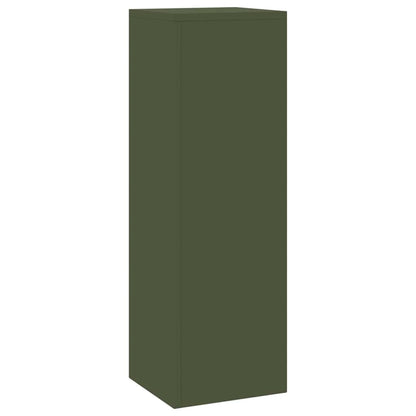 Plant Stand 2 pcs Olive green 24 x 24 x 75 cm Steel