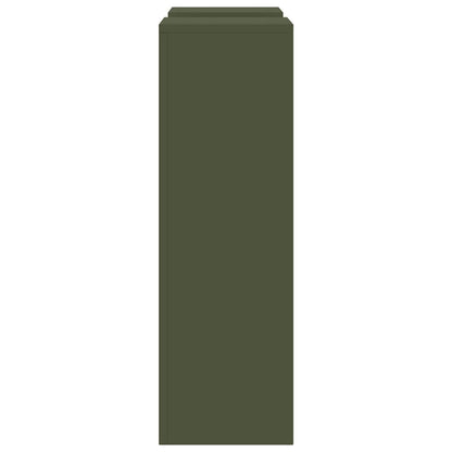 Plant Stand 2 pcs Olive green 24 x 24 x 75 cm Steel