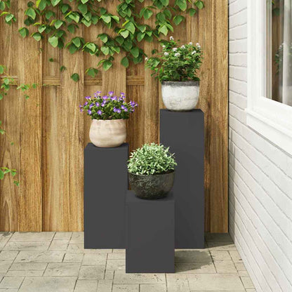 Plant Stand 3 pcs Black Steel