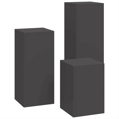 Plant Stand 3 pcs Black Steel