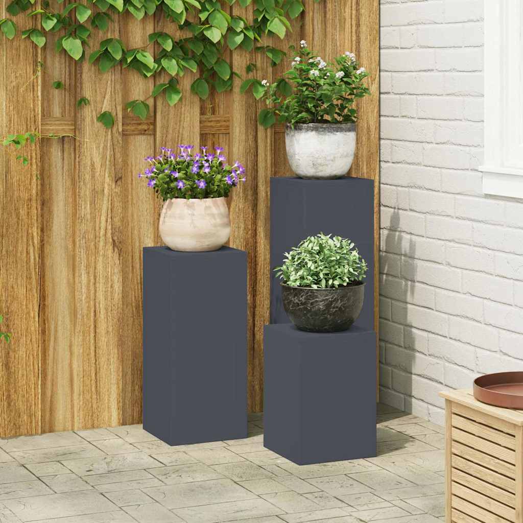 Plant Stand 3 pcs Anthracite Steel