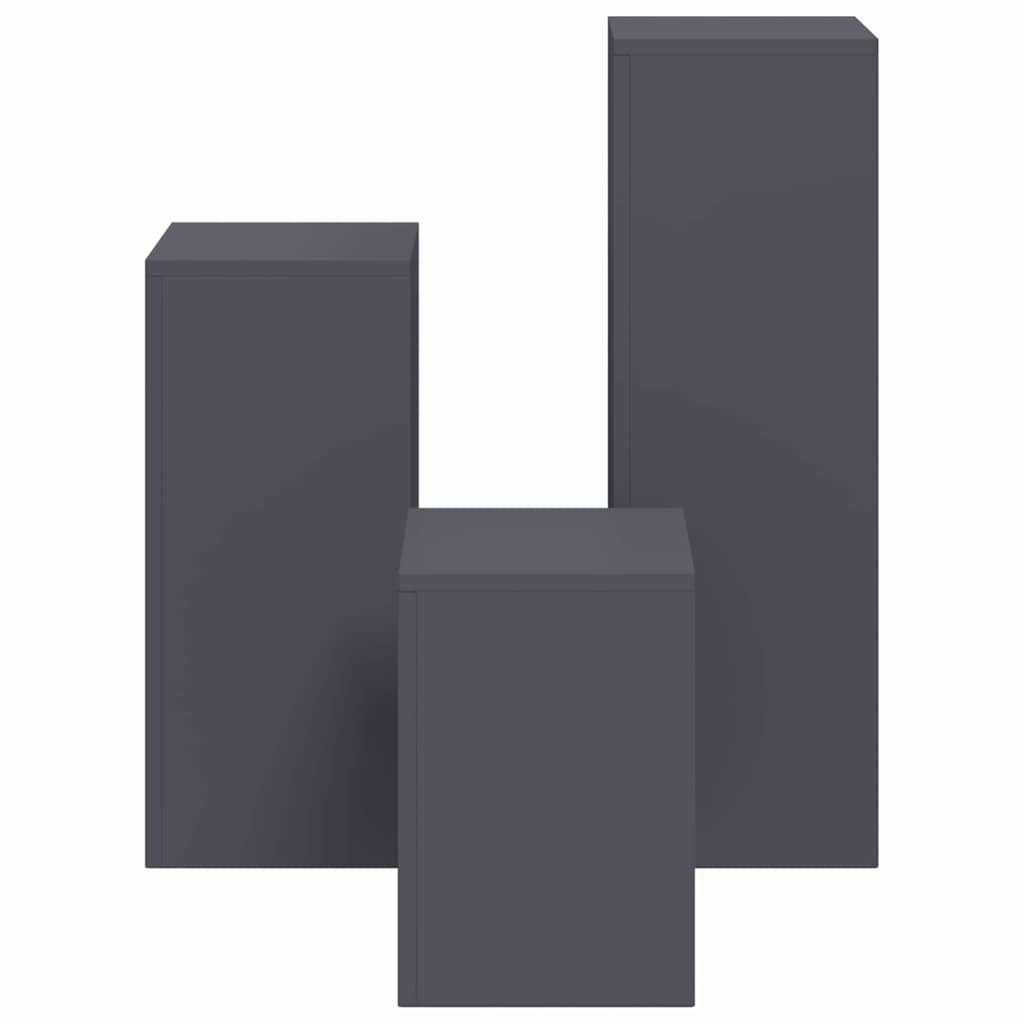 Plant Stand 3 pcs Anthracite Steel