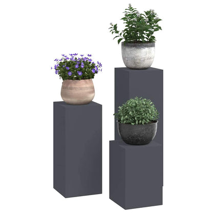 Plant Stand 3 pcs Anthracite Steel