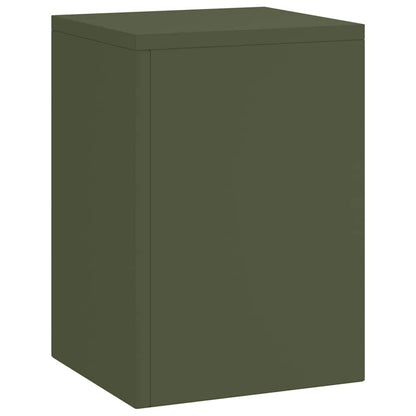 Plant Stand 3 pcs Olive green Steel