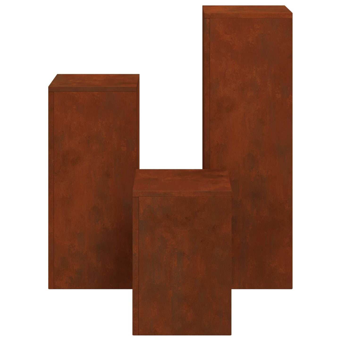 Plant Stand 3 pcs Rusty Weathering Steel