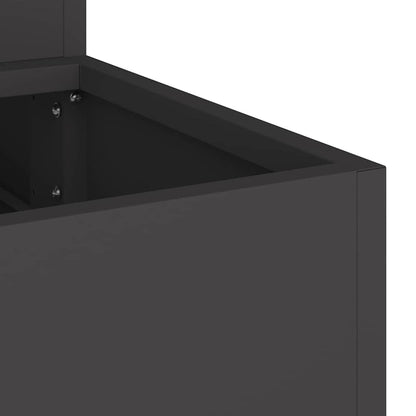Garden Planter Black 90 x 90 x 35 cm Cold-rolled Steel