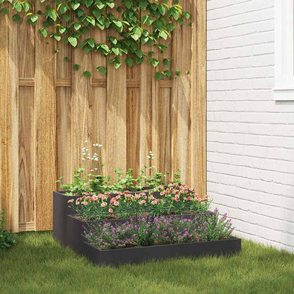 Garden Planter Black 90 x 90 x 35 cm Cold-rolled Steel