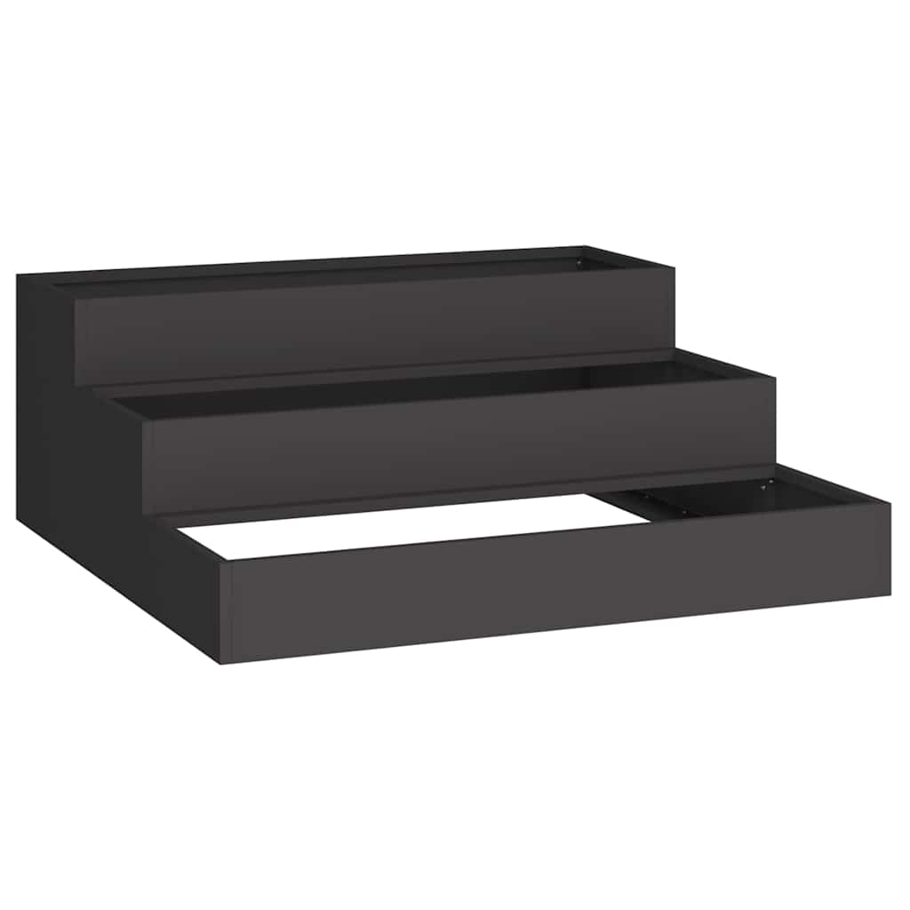 Garden Planter Black 90 x 90 x 35 cm Cold-rolled Steel