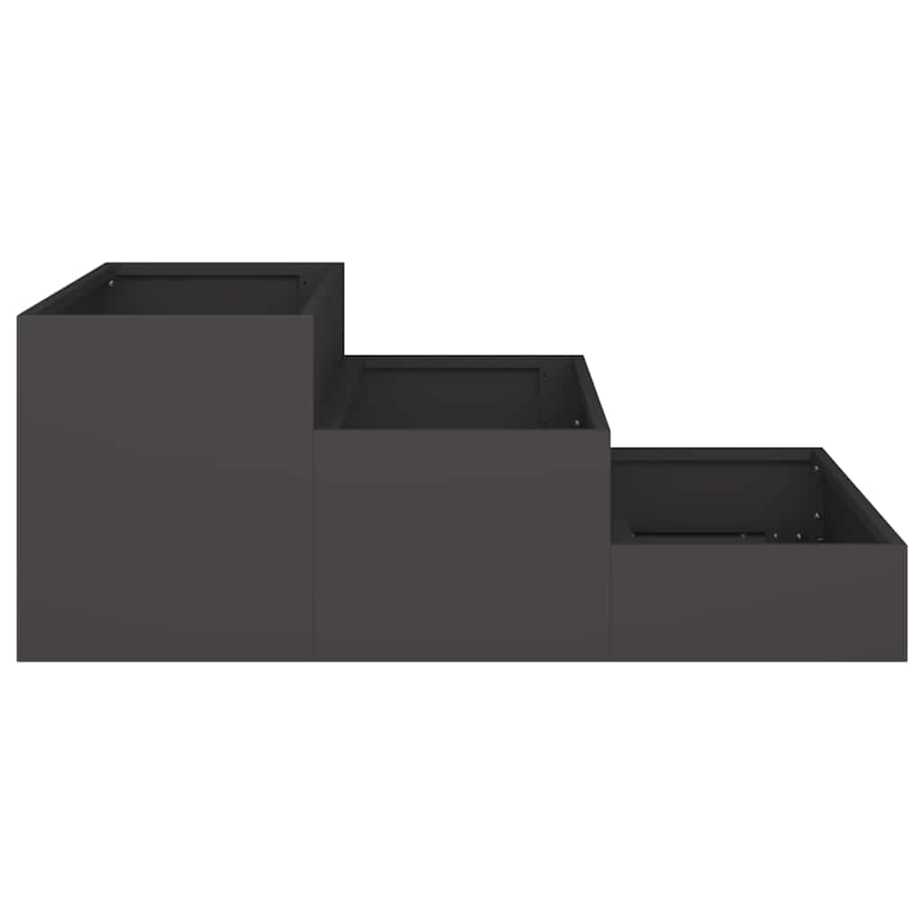 Garden Planter Black 90 x 90 x 35 cm Cold-rolled Steel
