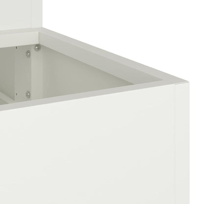 Garden Planter White 90 x 90 x 35 cm Cold-rolled Steel