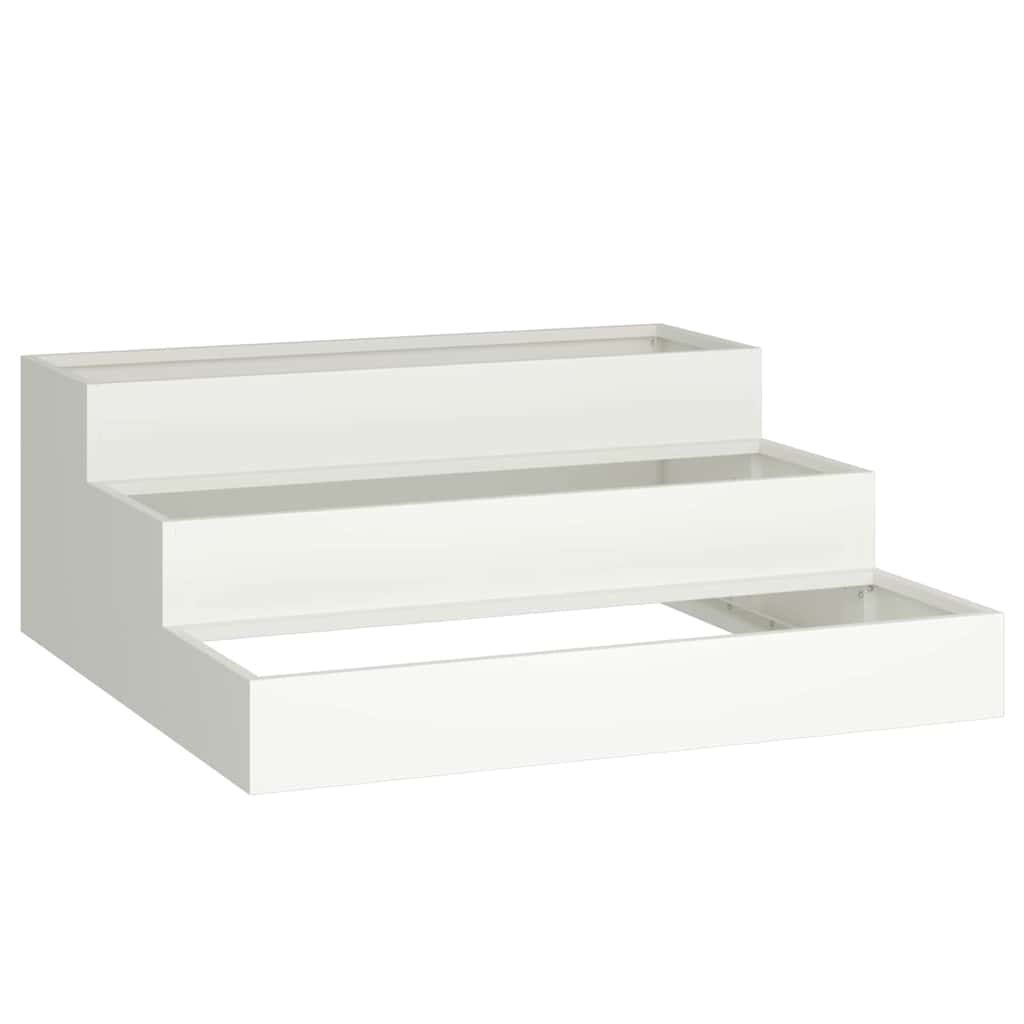 Garden Planter White 90 x 90 x 35 cm Cold-rolled Steel