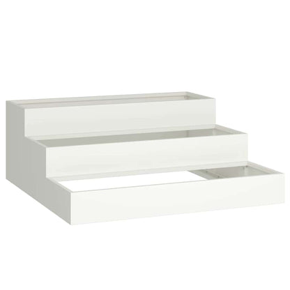 Garden Planter White 90 x 90 x 35 cm Cold-rolled Steel