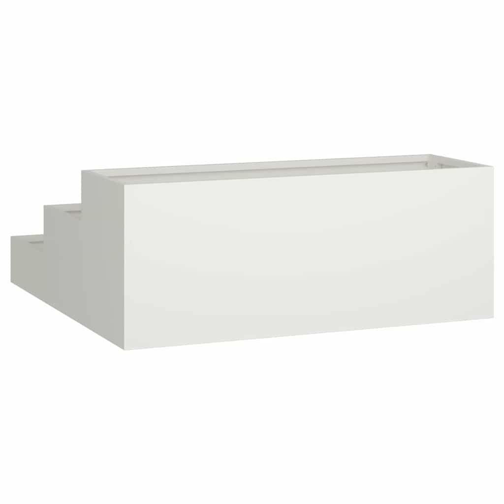 Garden Planter White 90 x 90 x 35 cm Cold-rolled Steel