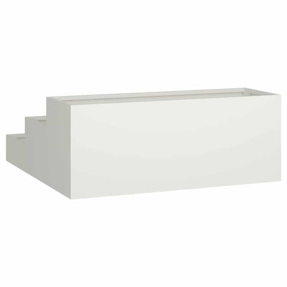 Garden Planter White 90 x 90 x 35 cm Cold-rolled Steel
