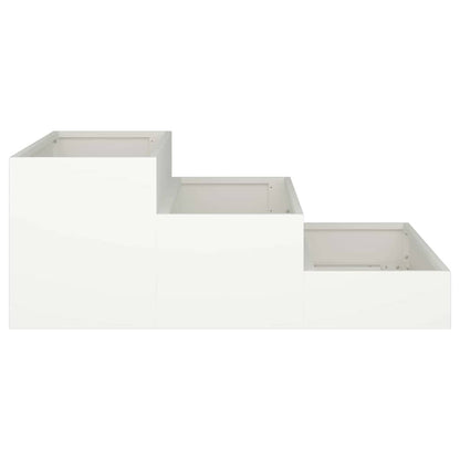 Garden Planter White 90 x 90 x 35 cm Cold-rolled Steel
