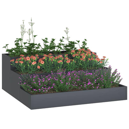 Garden Planter Anthracite 90 x 90 x 35 cm Cold-rolled Steel
