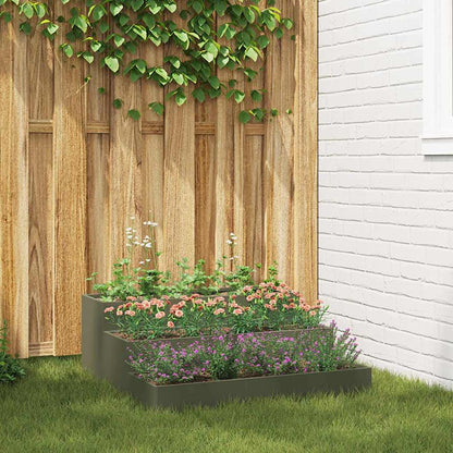 Garden Planter Olive Green 90 x 90 x 35 cm Cold-rolled Steel