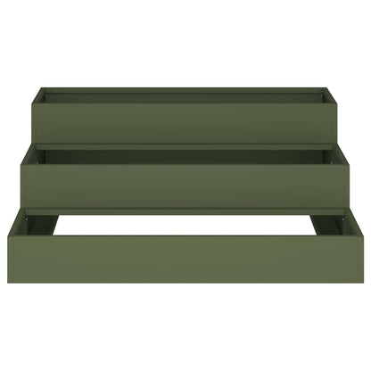 Garden Planter Olive Green 90 x 90 x 35 cm Cold-rolled Steel