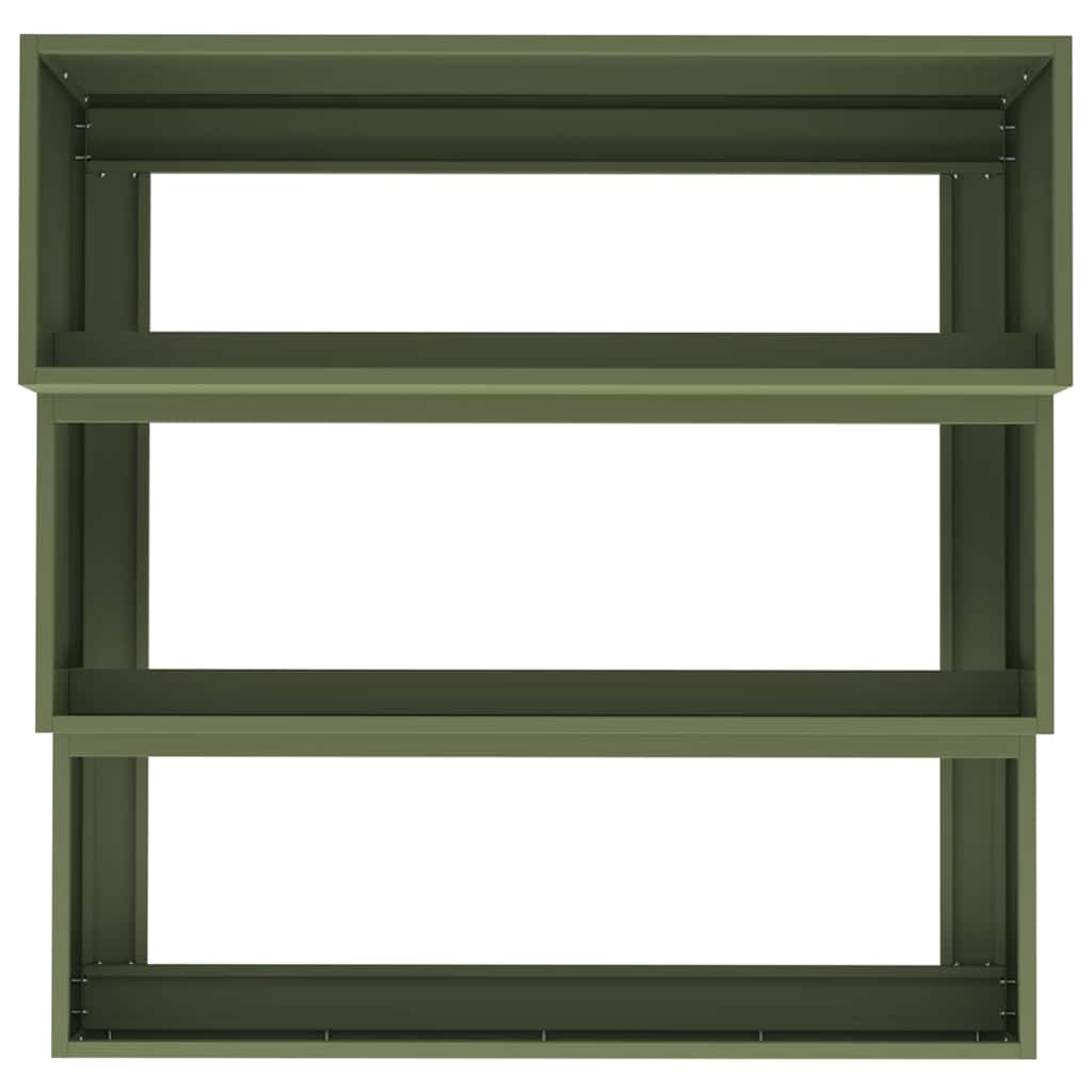 Garden Planter Olive Green 90 x 90 x 35 cm Cold-rolled Steel