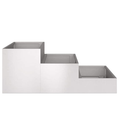 Garden Planter Silver 90 x 90 x 35 cm Stainless Steel