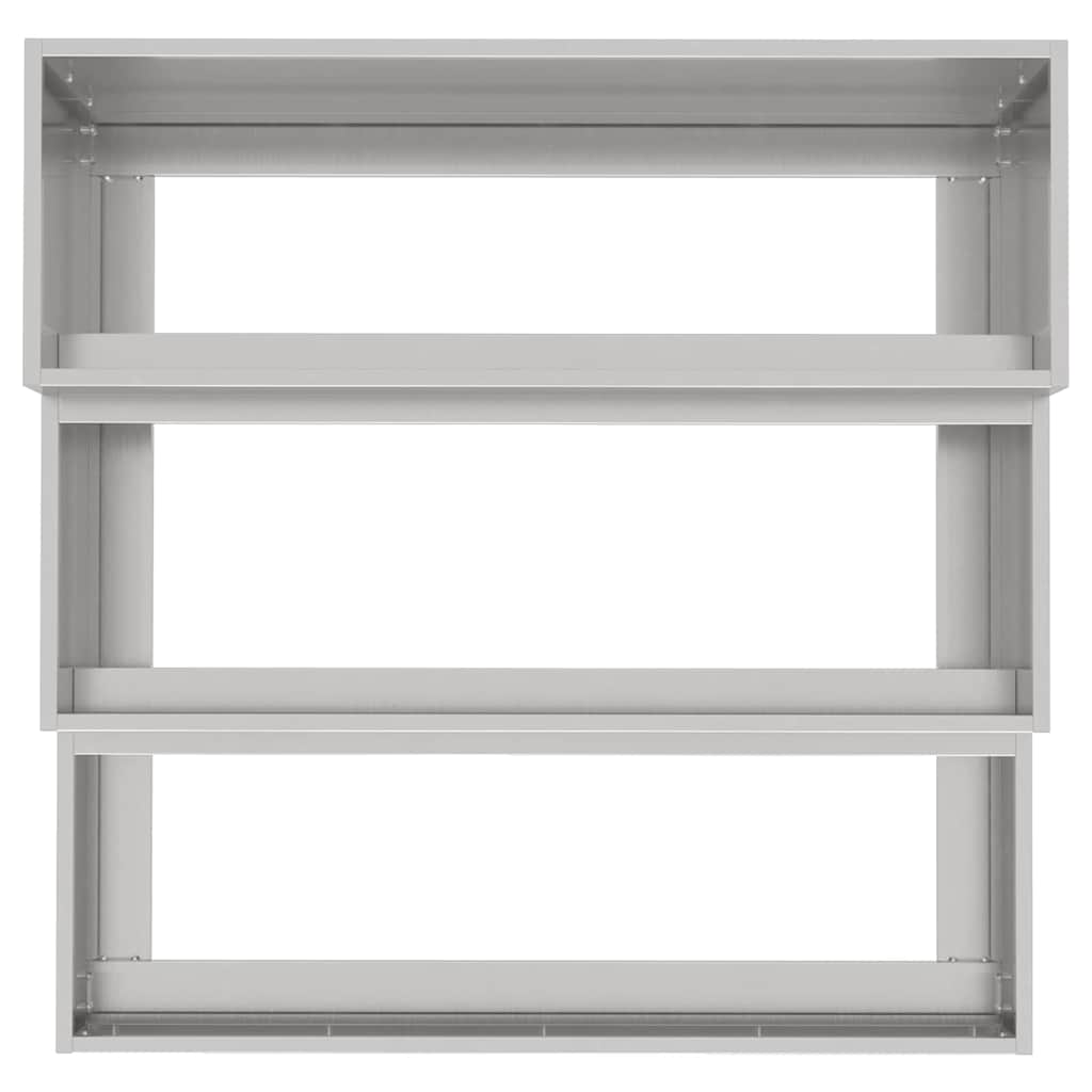 Garden Planter Silver 90 x 90 x 35 cm Stainless Steel