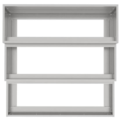 Garden Planter Silver 90 x 90 x 35 cm Stainless Steel