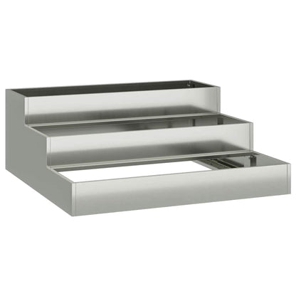 Garden Planter Silver 90 x 90 x 35 cm Galvanised Steel