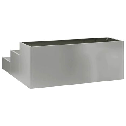 Garden Planter Silver 90 x 90 x 35 cm Galvanised Steel