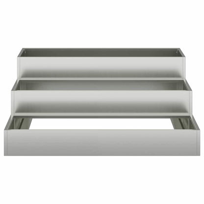 Garden Planter Silver 90 x 90 x 35 cm Galvanised Steel