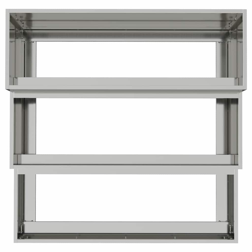 Garden Planter Silver 90 x 90 x 35 cm Galvanised Steel