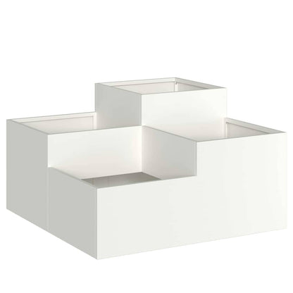 Garden Planter White 80 x 80 x 48 cm Steel