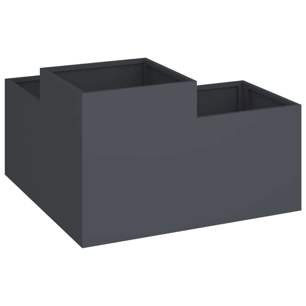 Garden Planter Anthracite 80 x 80 x 48 cm Steel