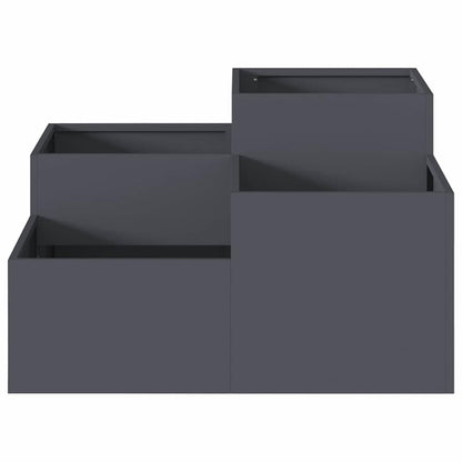 Garden Planter Anthracite 80 x 80 x 48 cm Steel