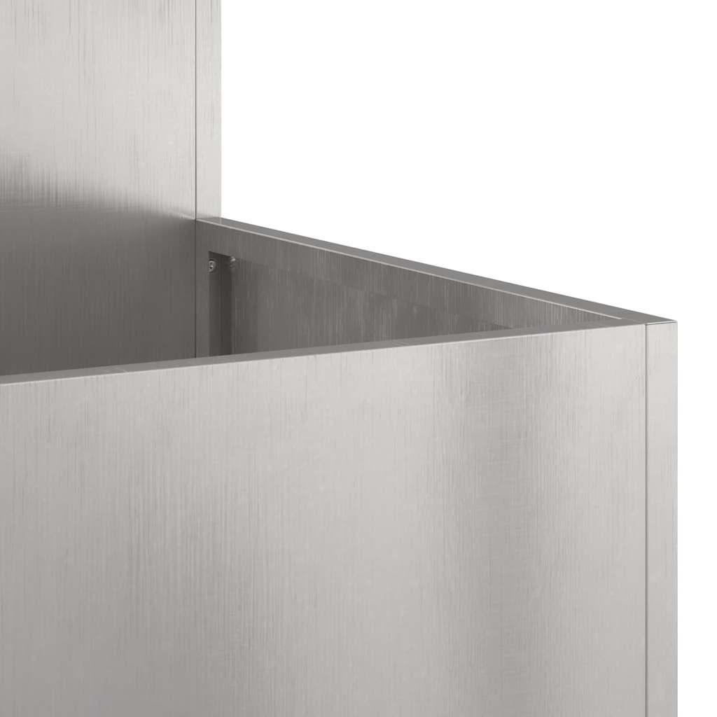 Garden Planter Silver 80 x 80 x 48 cm Stainless steel