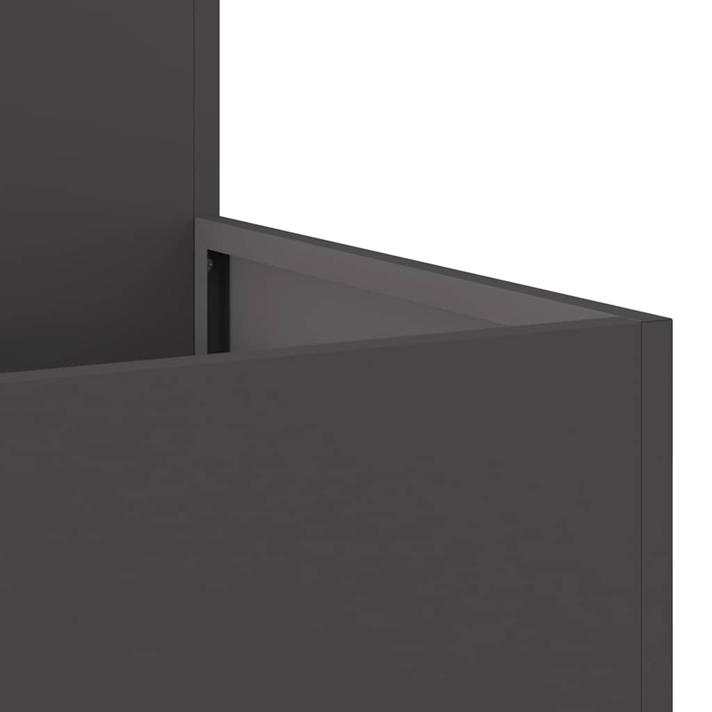 Garden Planter Black 100 x 100 x 48 cm Steel