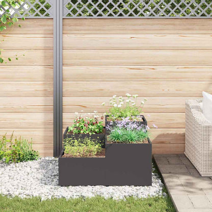 Garden Planter Black 100 x 100 x 48 cm Steel