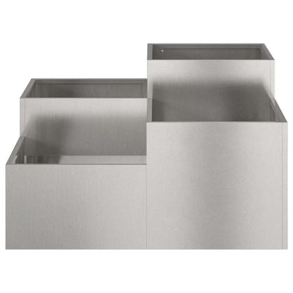 Garden Planter Silver 100 x 100 x 48 cm Stainless steel