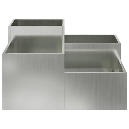 Garden Planter Silver 100 x 100 x 48 cm Galvanised steel