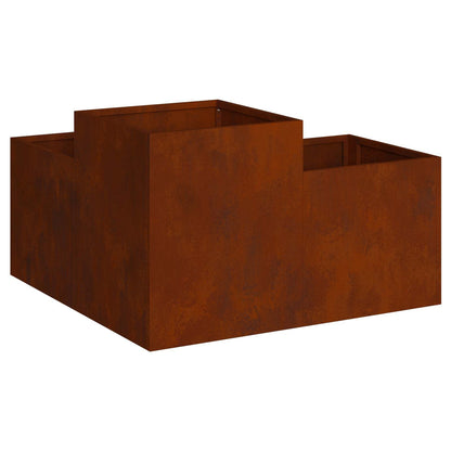 Garden Planter Rusty 100 x 100 x 48 cm Weathering Steel