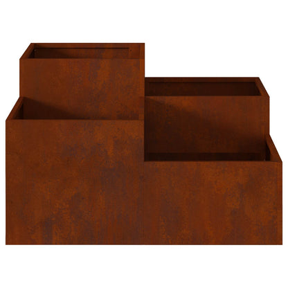 Garden Planter Rusty 100 x 100 x 48 cm Weathering Steel