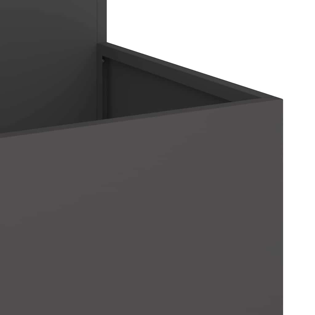 Garden Planter Black 80 x 80 x 60 cm Steel