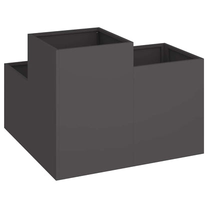 Garden Planter Black 80 x 80 x 60 cm Steel
