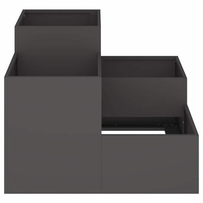 Garden Planter Black 80 x 80 x 60 cm Steel